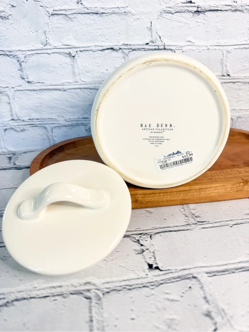 Rae Dunn Cream Ceramic Canister - 'MAMA'S HUGS'